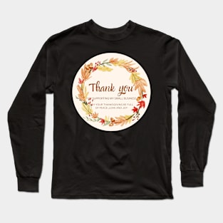 ThanksGiving - Thank You for supporting my small business Sticker 05 Long Sleeve T-Shirt